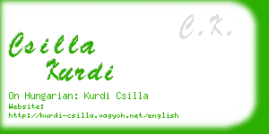 csilla kurdi business card